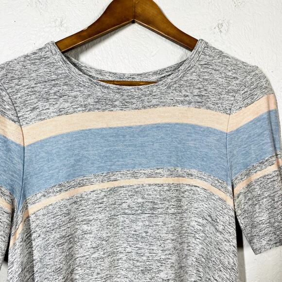 Lou & Grey Jersey Dress Casual Cap Sleeve Heather Gray - S - Picture 3 of 4